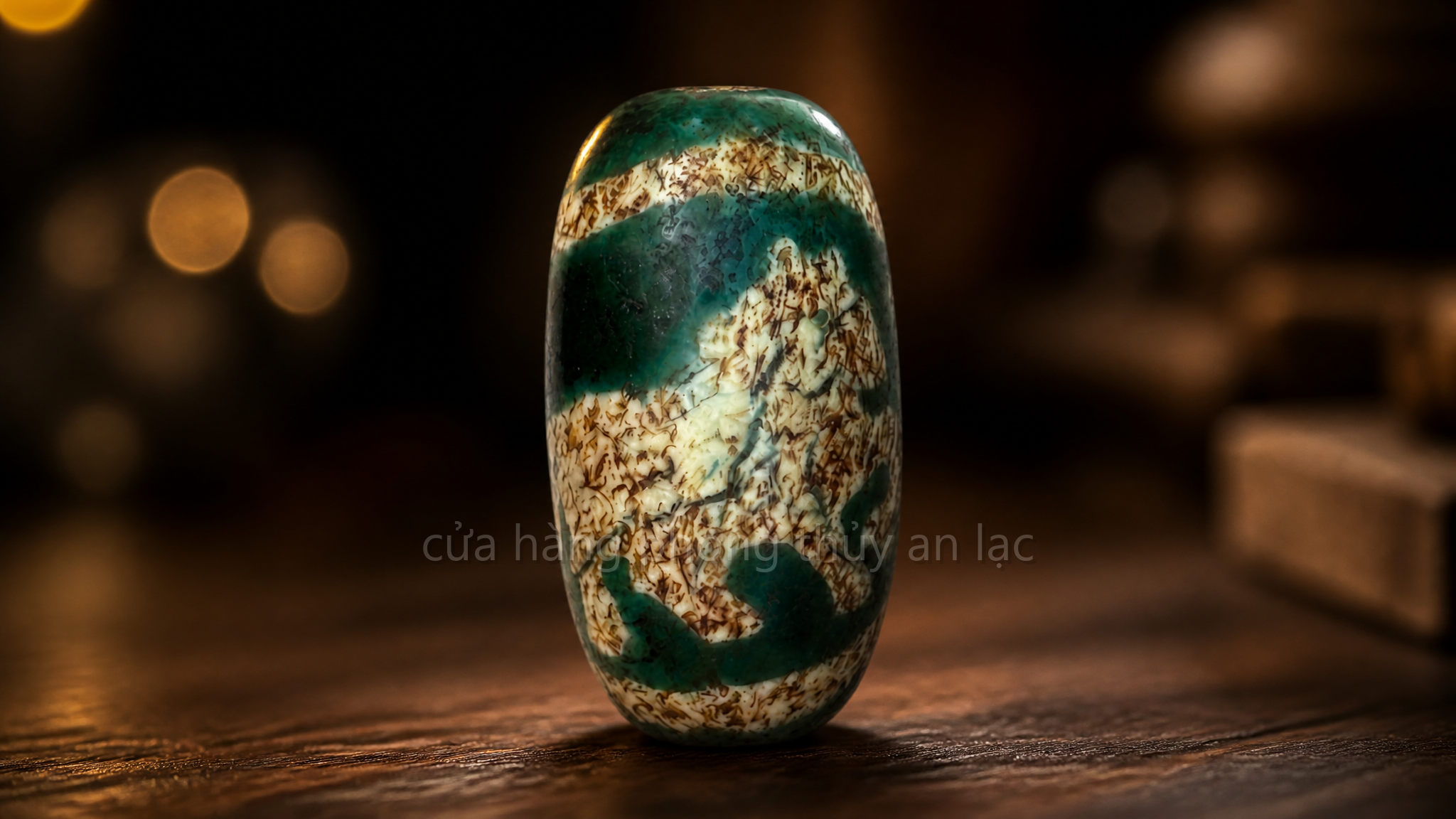 Dzi 1 mắt hoa văn ngựa